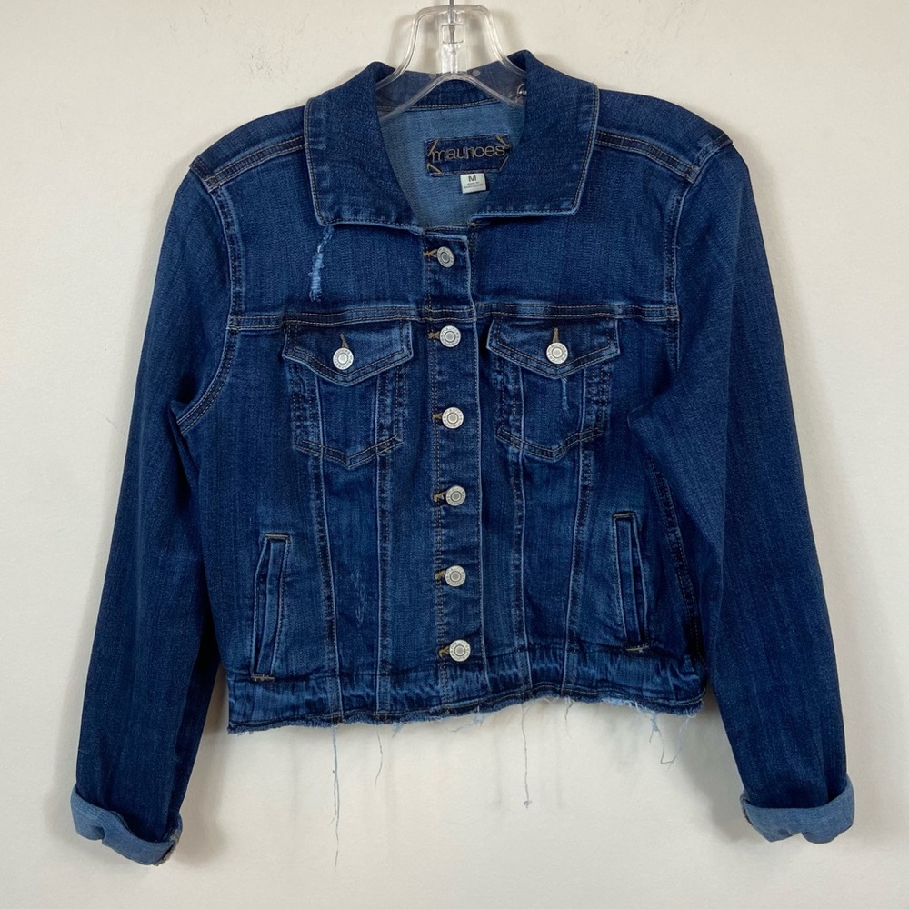 ❗️Maurices Distressed cropped Jacket